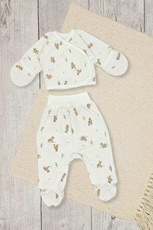 Комплект распашонка и ползунки 130742 молоко