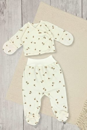 Комплект распашонка и ползунки 132142 молоко