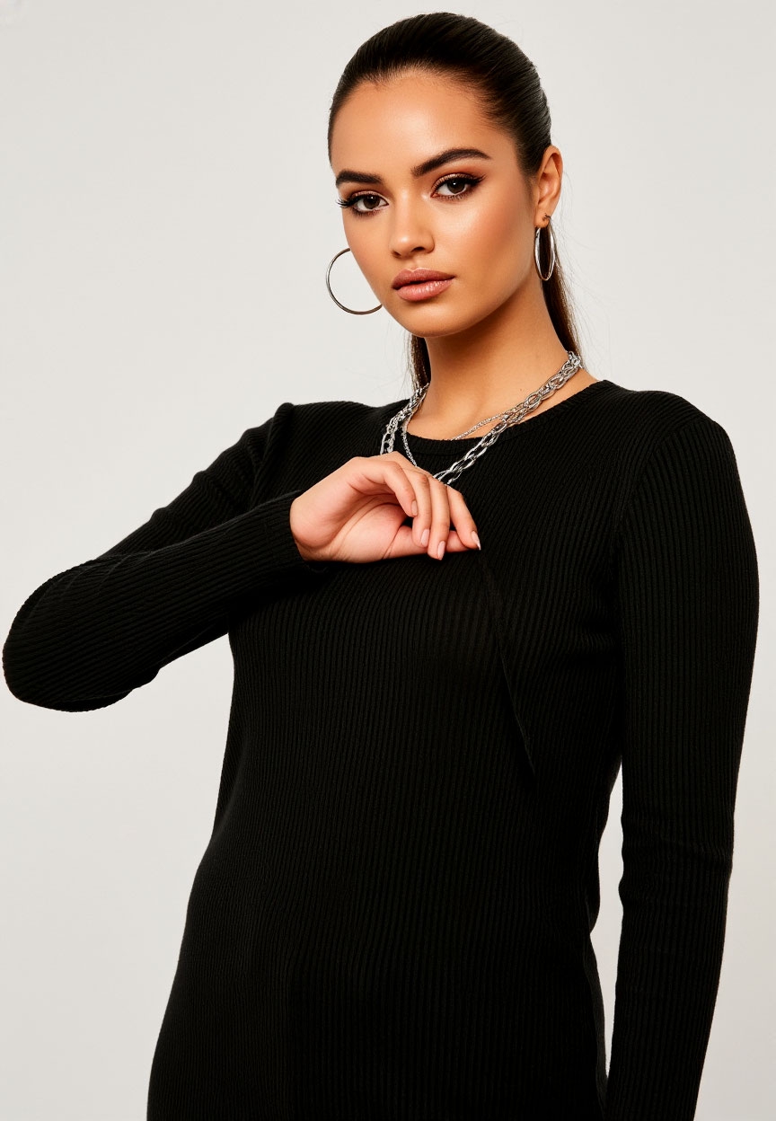 Костюм для беременных и кормящих арт.7100513 чёрный — изображение 4