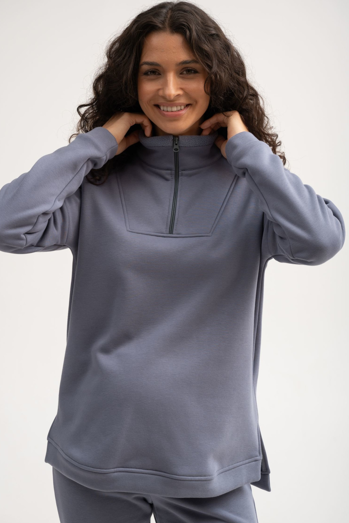 Костюм для беременных мм913 флисовый серый — изображение 5