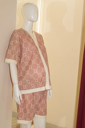 Пижама для беременных 8806# кружочки с шортами