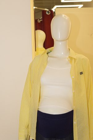 Рубашка-двойка с топом Лето полоска