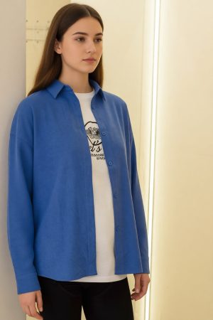 Рубашка женская Elina 50268 вельвет