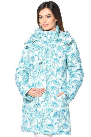 Слингокуртка "Ингрид", зел/цветы