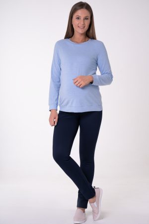 Брюки для беременных ст803-тр трикотажные т.синий