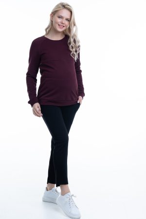 Брюки для беременных ст882-тр трикотажные чёрный