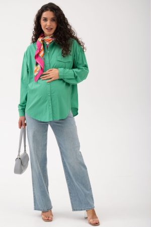 Джинсы-палаццо для беременных Y3013# голубой