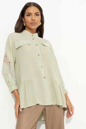 Рубашка Модная магия серо-зелёный