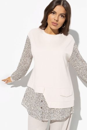 Свитшот Прикасаясь к чуду бежевый