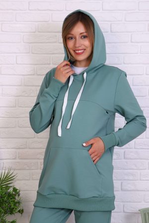 Толстовка для беременных и кормящих 8.115/1 оливковый