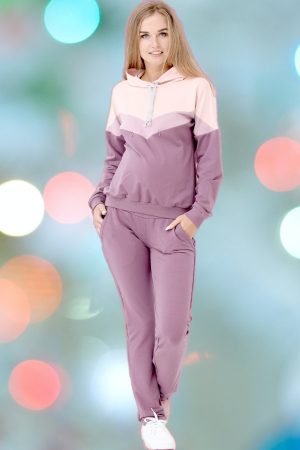 Костюм для беременных и кормящих 1-79505К спортивный пыльная роза