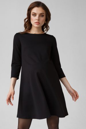Платье "Эрлин" для беременных; цвет: черный