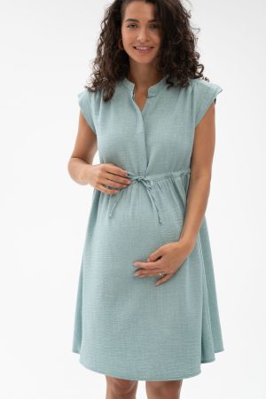 Платье для беременных и кормящих мм535 мята