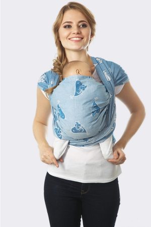 Слинг-шарф "Птички" long гаити (M 4.7 м)