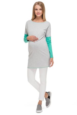 Туника "Багира" меланж/ментол для беременных