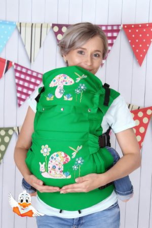 Эрго-рюкзак с картинкой "Улитка на зелёном"