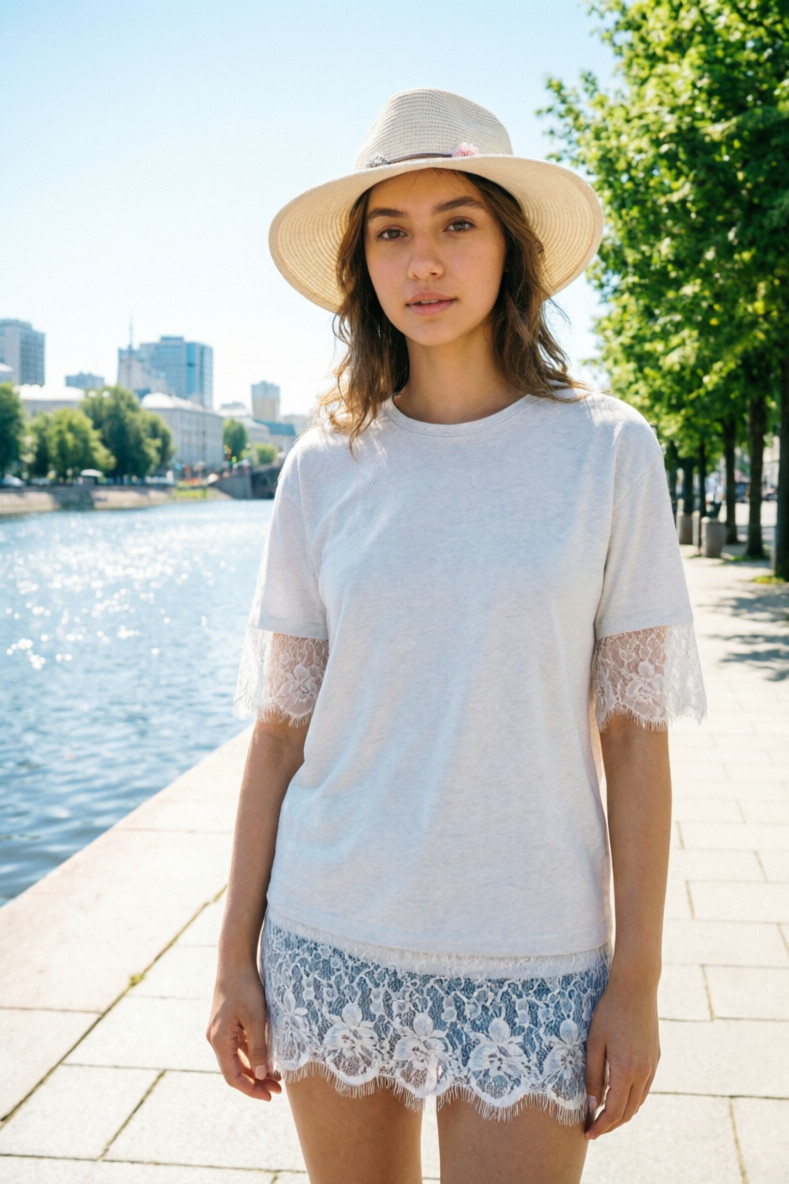 МАМАНЯМА Блузка женская 1981# хлопок гипюр