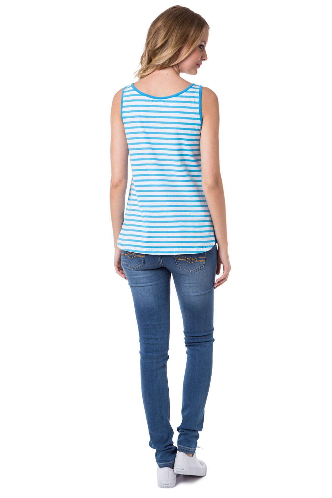 Майка Тенерифе в голубую полоску для беременных и кормящих 2