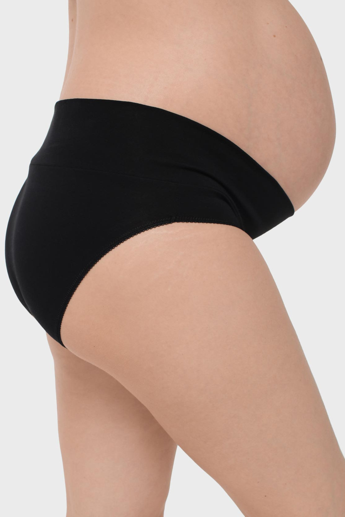 Набор трусов "Лика 2 шт" для беременных; цвет: серый/черный — изображение 2