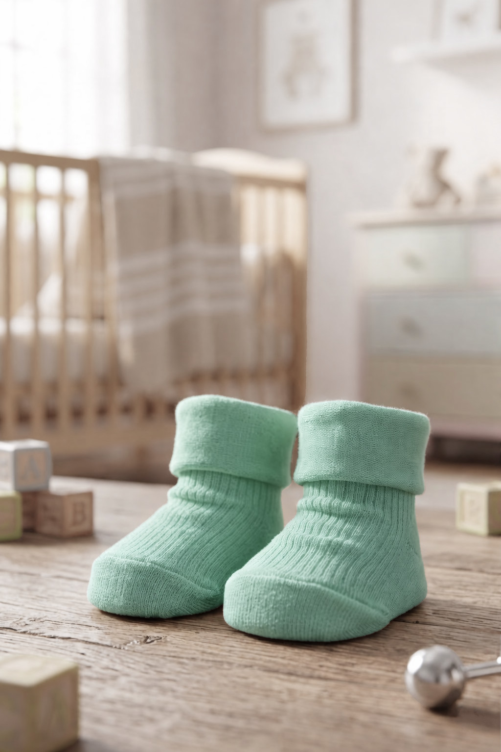 Носки для новорожденных 71L01 тонкие ментол