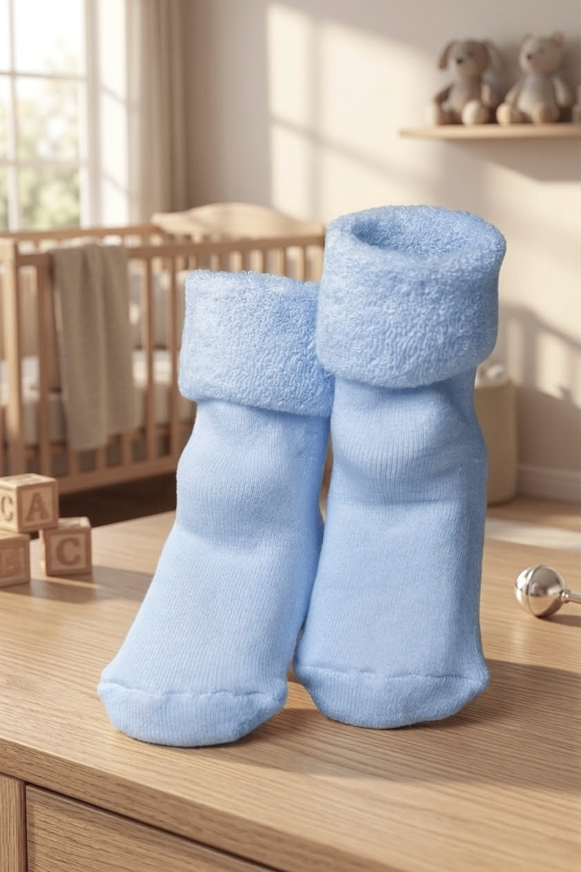 Носки для новорожденных 73L01 махровые голубой