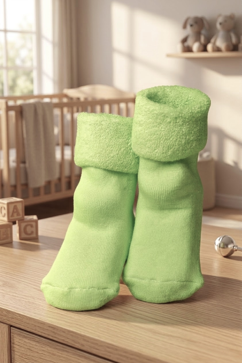 Носки для новорожденных 73L01 махровые салатовый