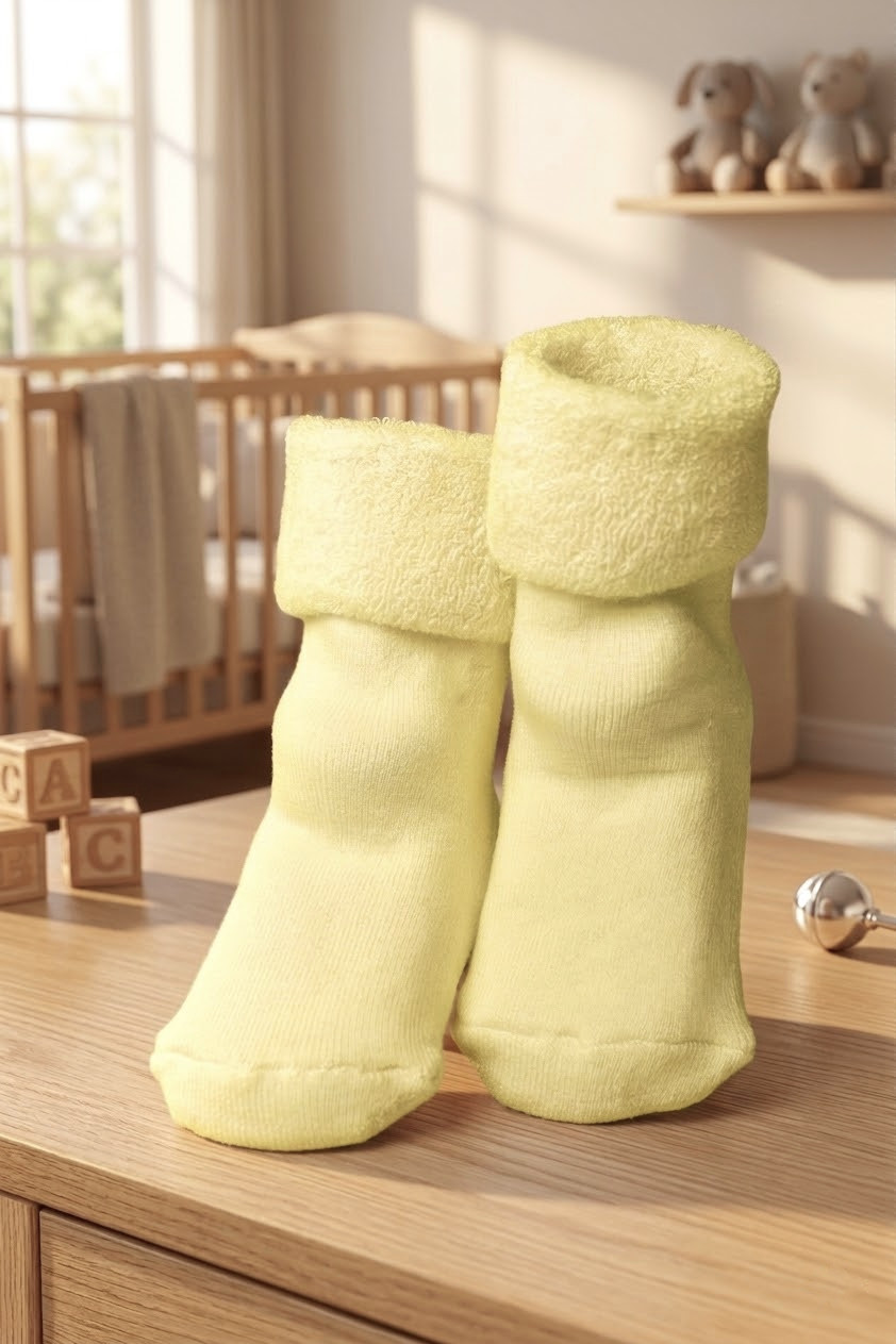 Носки для новорожденных 73L01 махровые сливочный