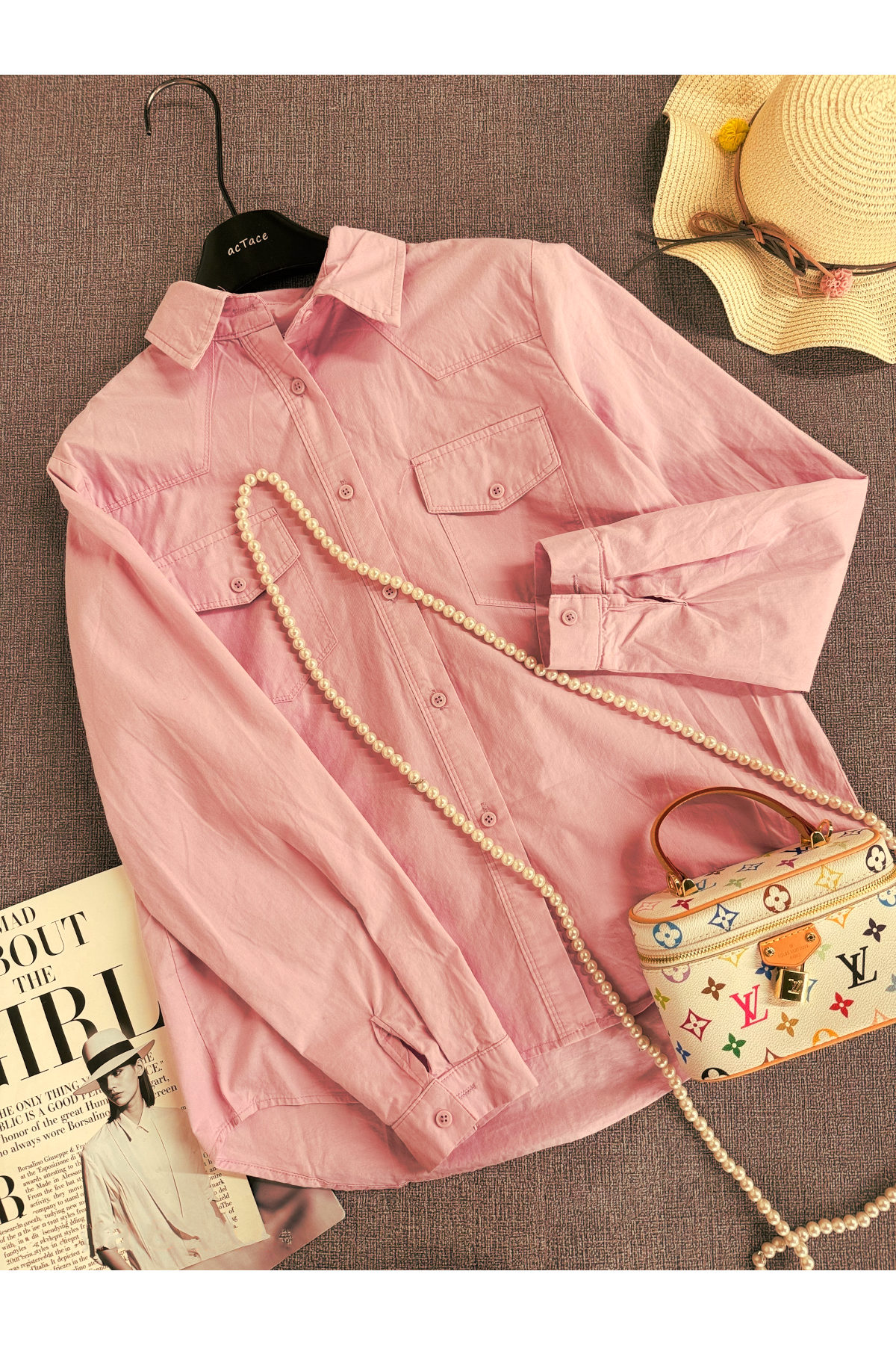 Рубашка женская 8805# Сафари барби