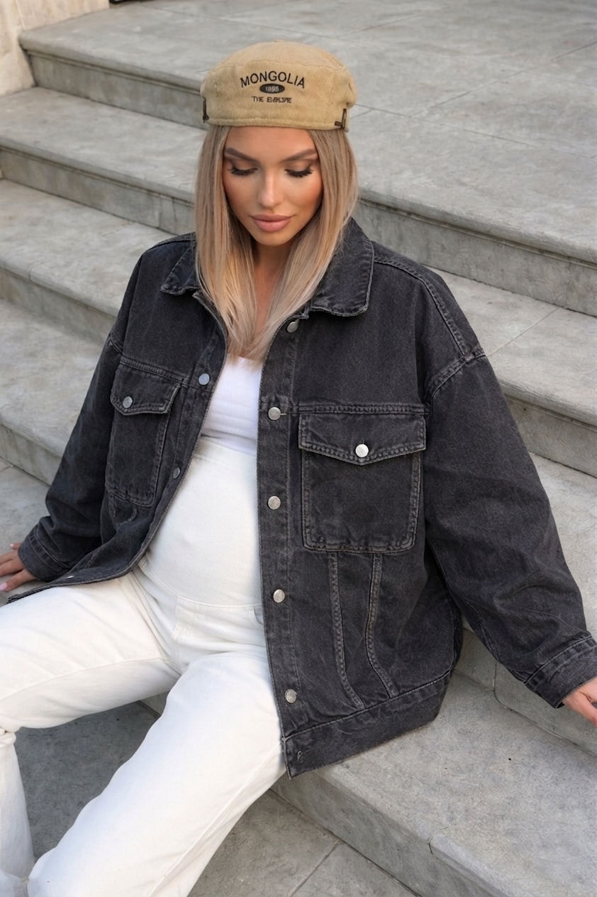 МАМАНЯМА Блуза джинсовая для беременных 0880#