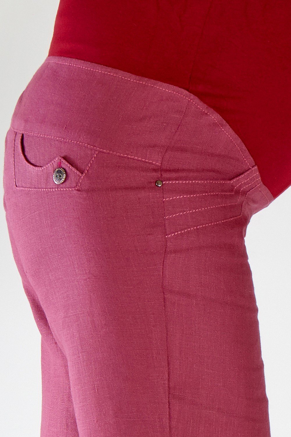 Брюки для беременных лён арт.536.4А Л-271 бордо 2