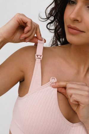 Бюстгальтер для беременных и кормящих 338 рубчик персик