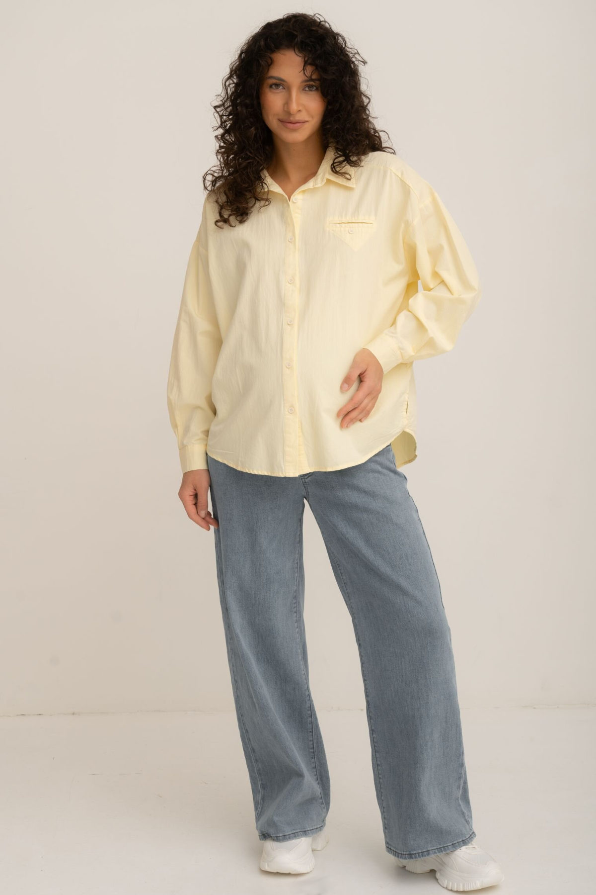 МАМАНЯМА Джинсы для беременных палаццо 1263-1 св.деним