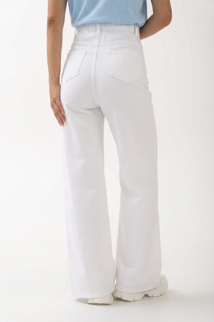 Джинсы для беременных палаццо 8619# молоко 4