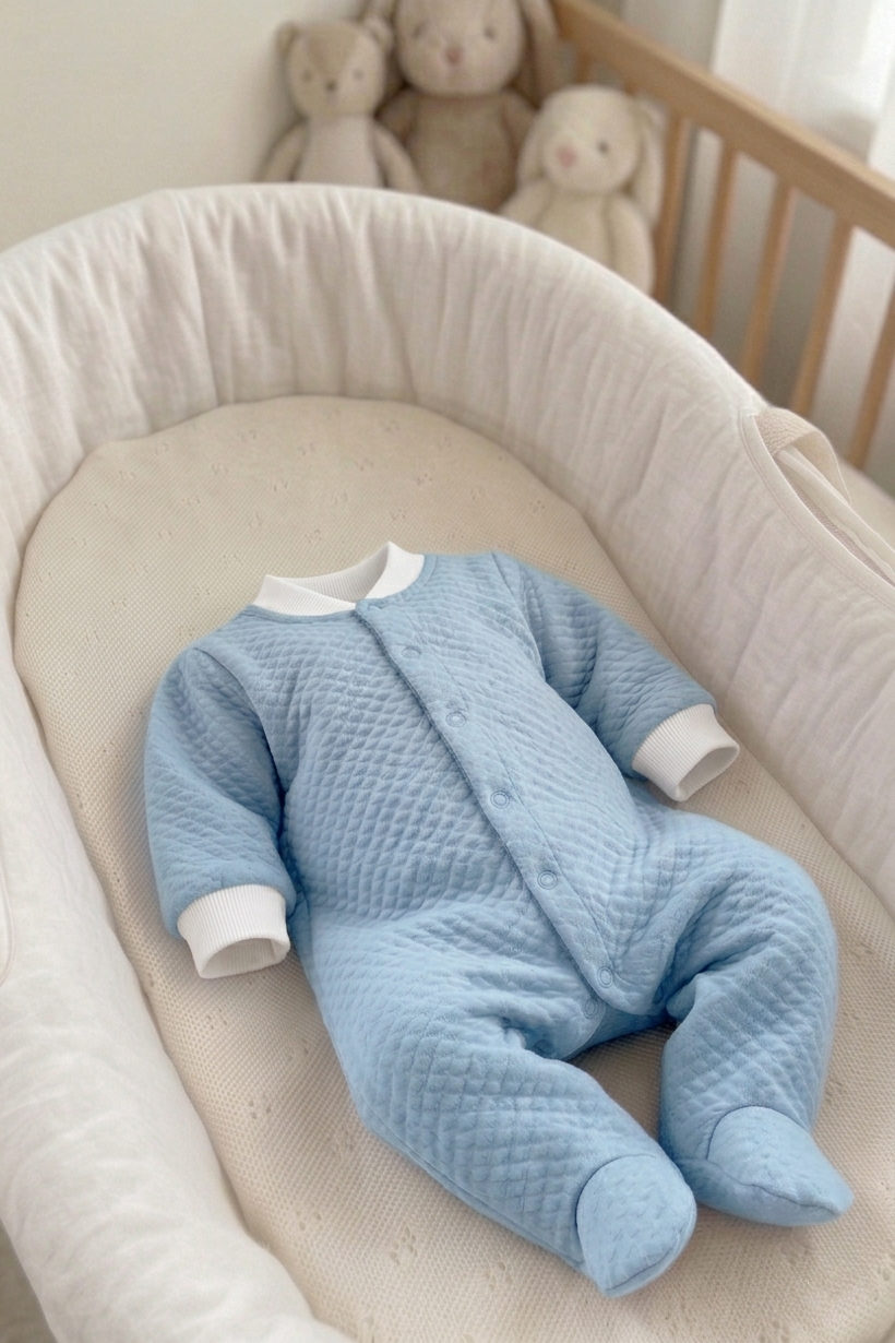 Комбинезон для грудничка Балуша капитоний голубой