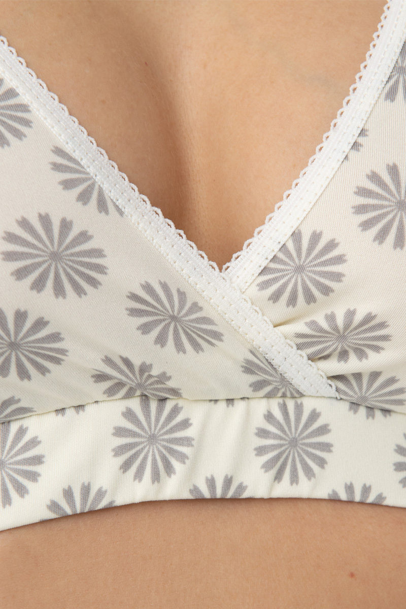 Топ для беременных и кормящих 301-06 экрю ромашки 4